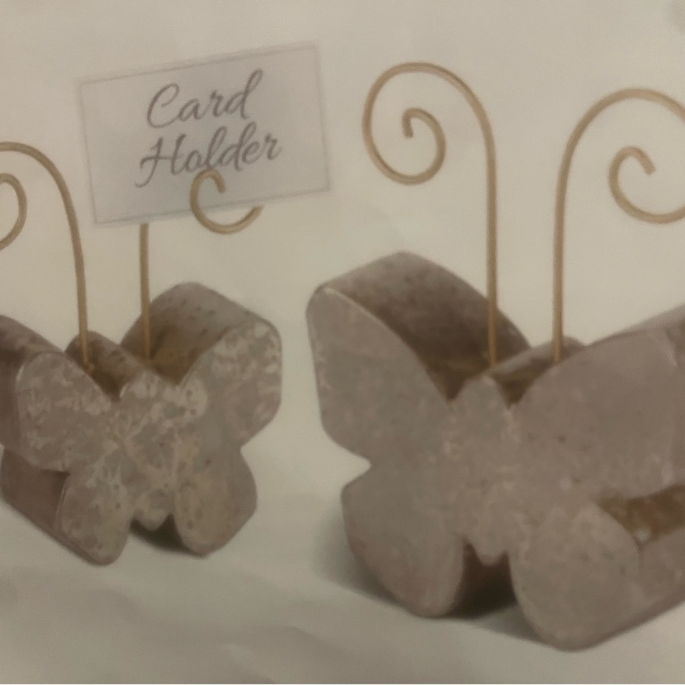 GG Collection Gold and Silver Butterfly Card Holders